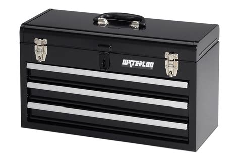 waterloo portable 2 drawer tool box metal|waterloo tool box drawer removal.